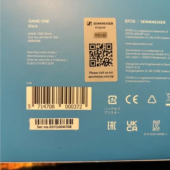 Sennheiser GAME ONE Gaming Headset PC/ PS4/ Xbox One /Mac/ Mobile and Tablet